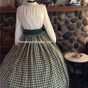 New Renaissance Victorian Pioneer Dress Reenactment Costume